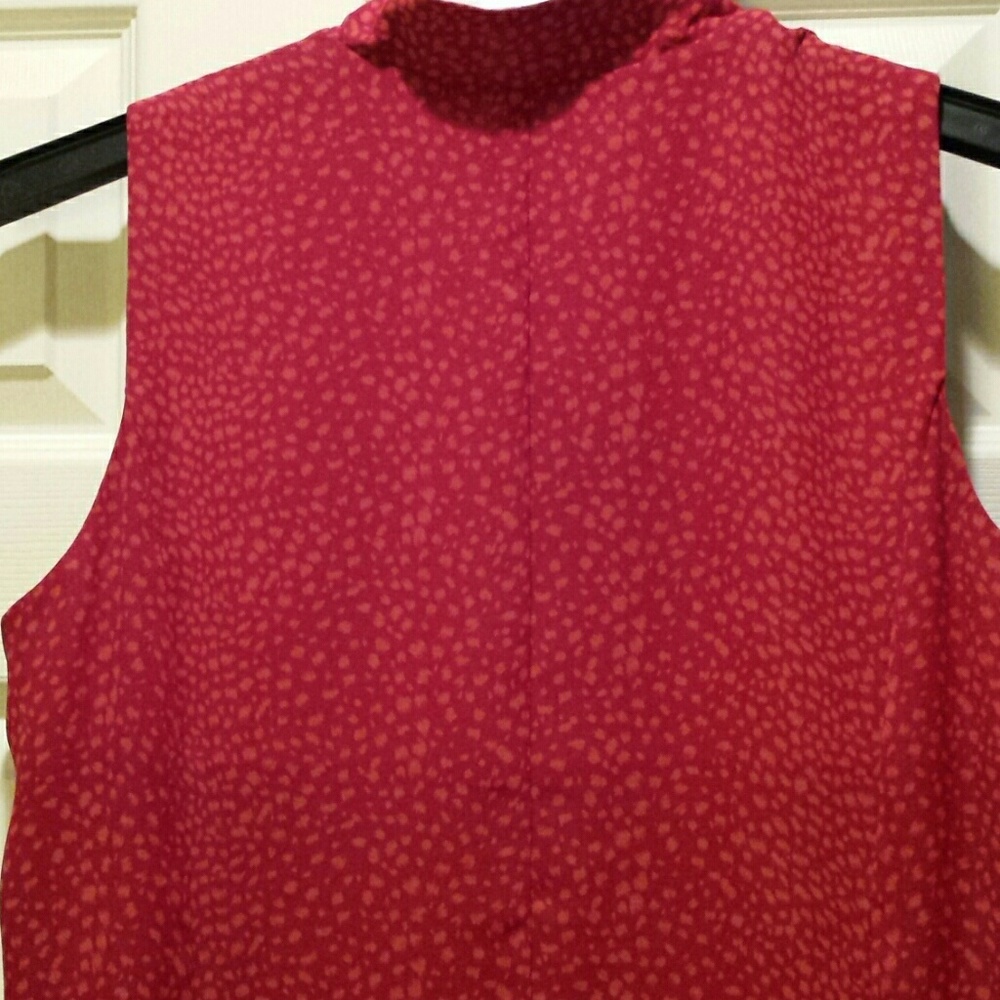 Red David Warren Button Down Dress - Picture 5 of 6